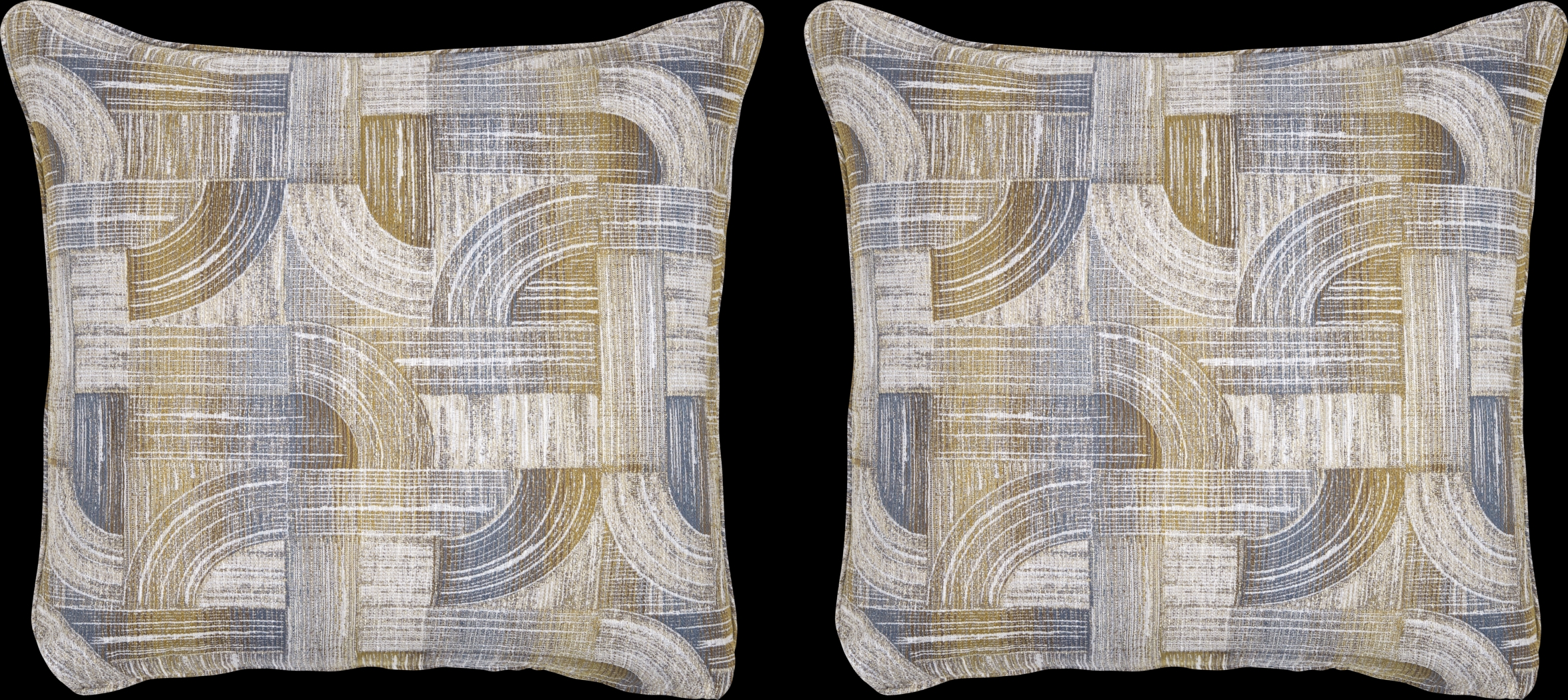 Sanford II Beige Accent Pillow, Set of Two - Thumbnail - Image 1