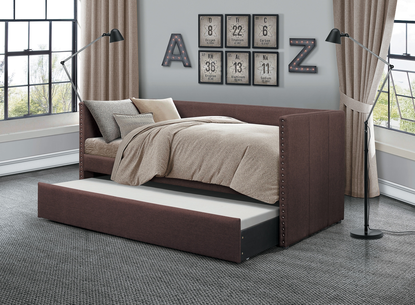 Sanford Way Brown Daybed with Trundle - Thumbnail - Image 2