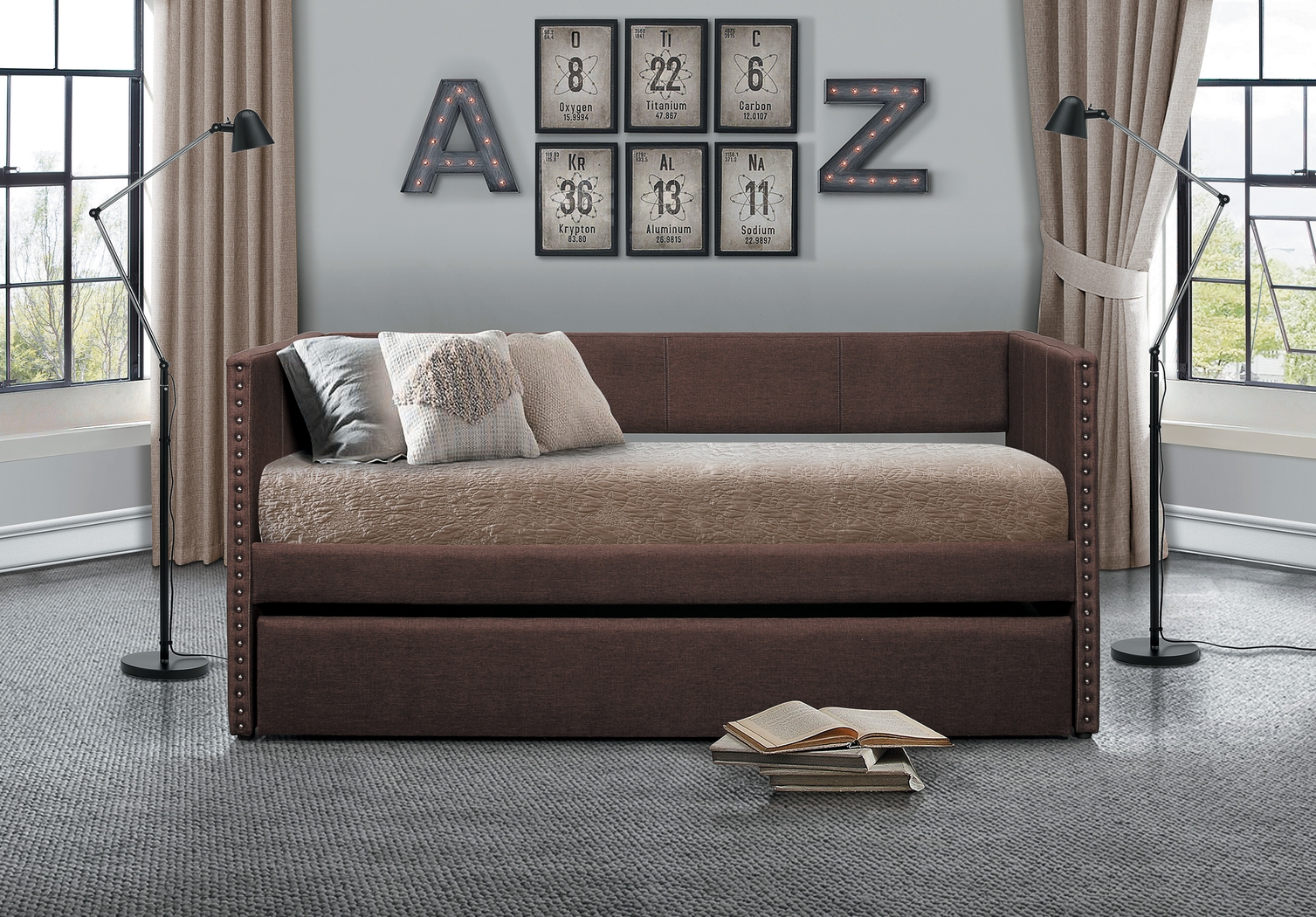 Sanford Way Brown Daybed with Trundle - Thumbnail - Image 3