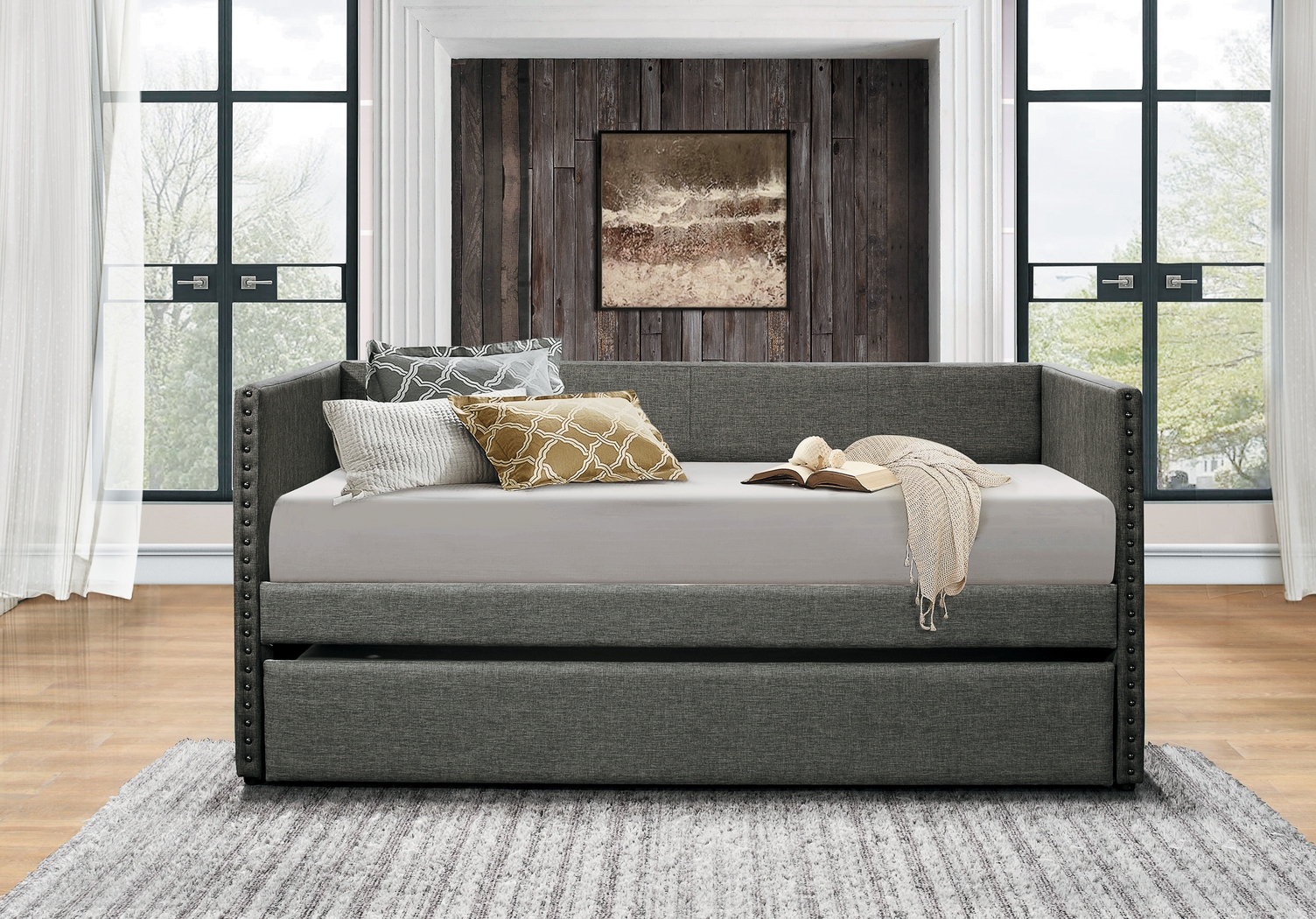 Sanford Way Gray Daybed with Trundle - Thumbnail - Image 3