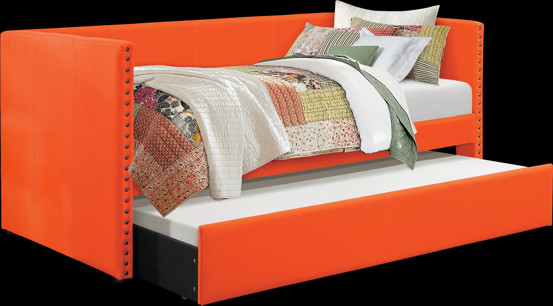 Sanford Way Orange Daybed with Trundle - Thumbnail - Image 1