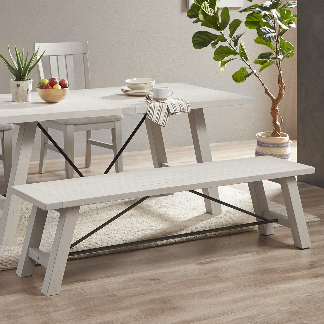 Sangamon White Dining Bench - Thumbnail - Image 7