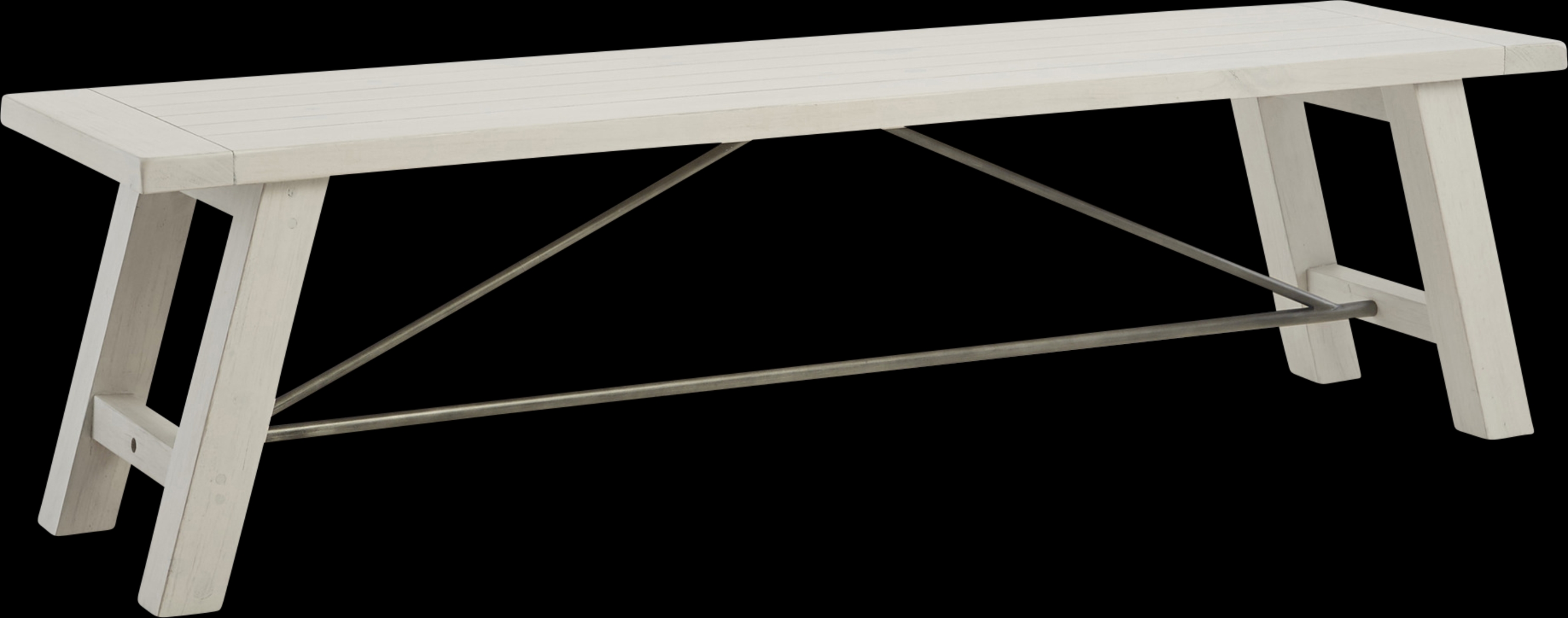 Sangamon White Dining Bench - Thumbnail - Image 1