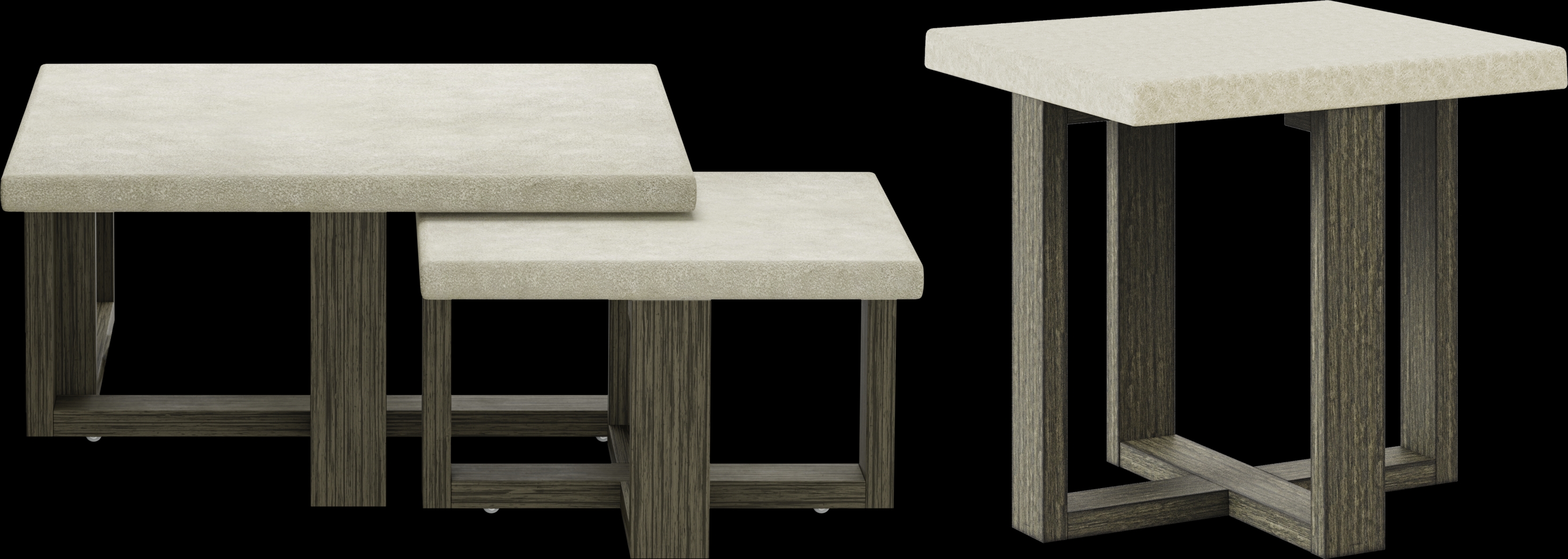 Sanger Gray 3 Pc Cocktail Table Set - Thumbnail - Image 1