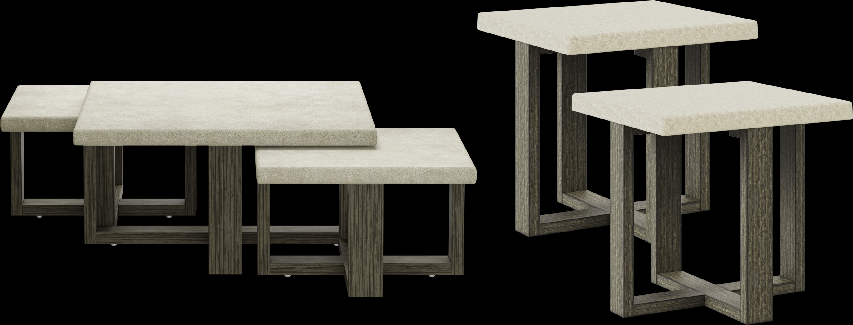 Sanger Gray 5 pc Table Set - Thumbnail - Image 1
