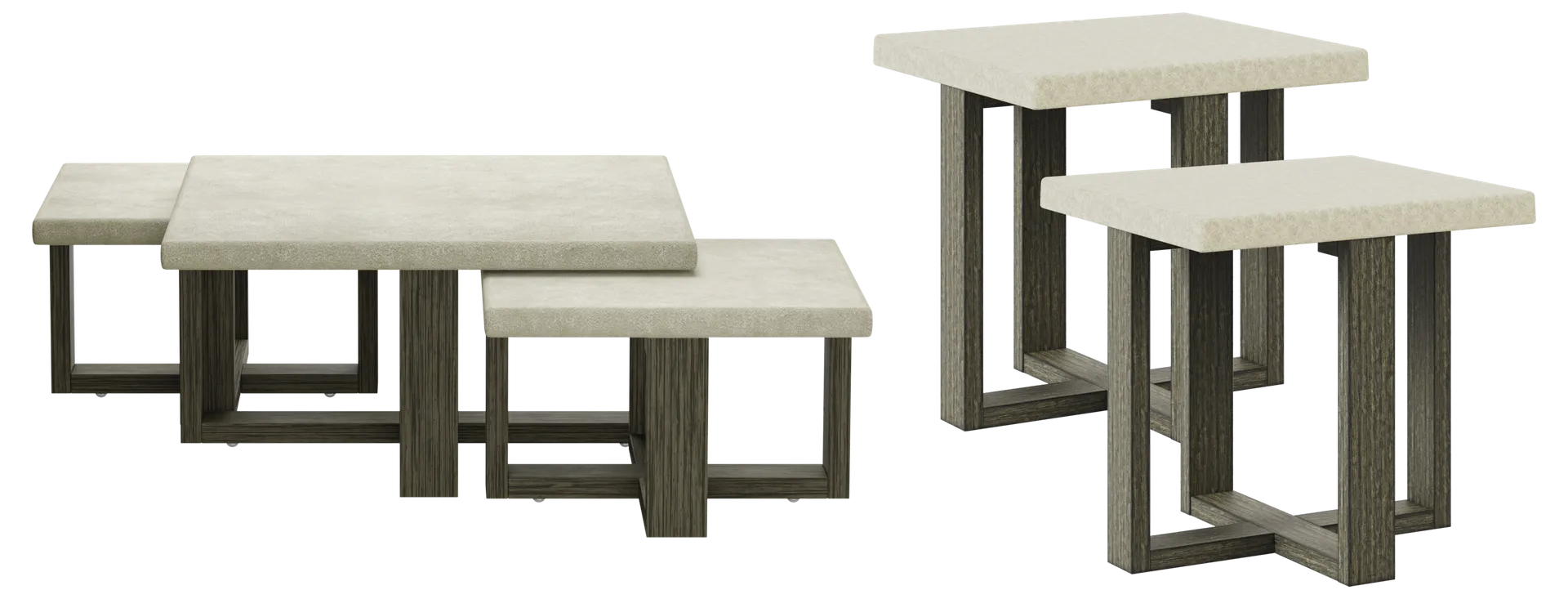 gray 5 pc table set