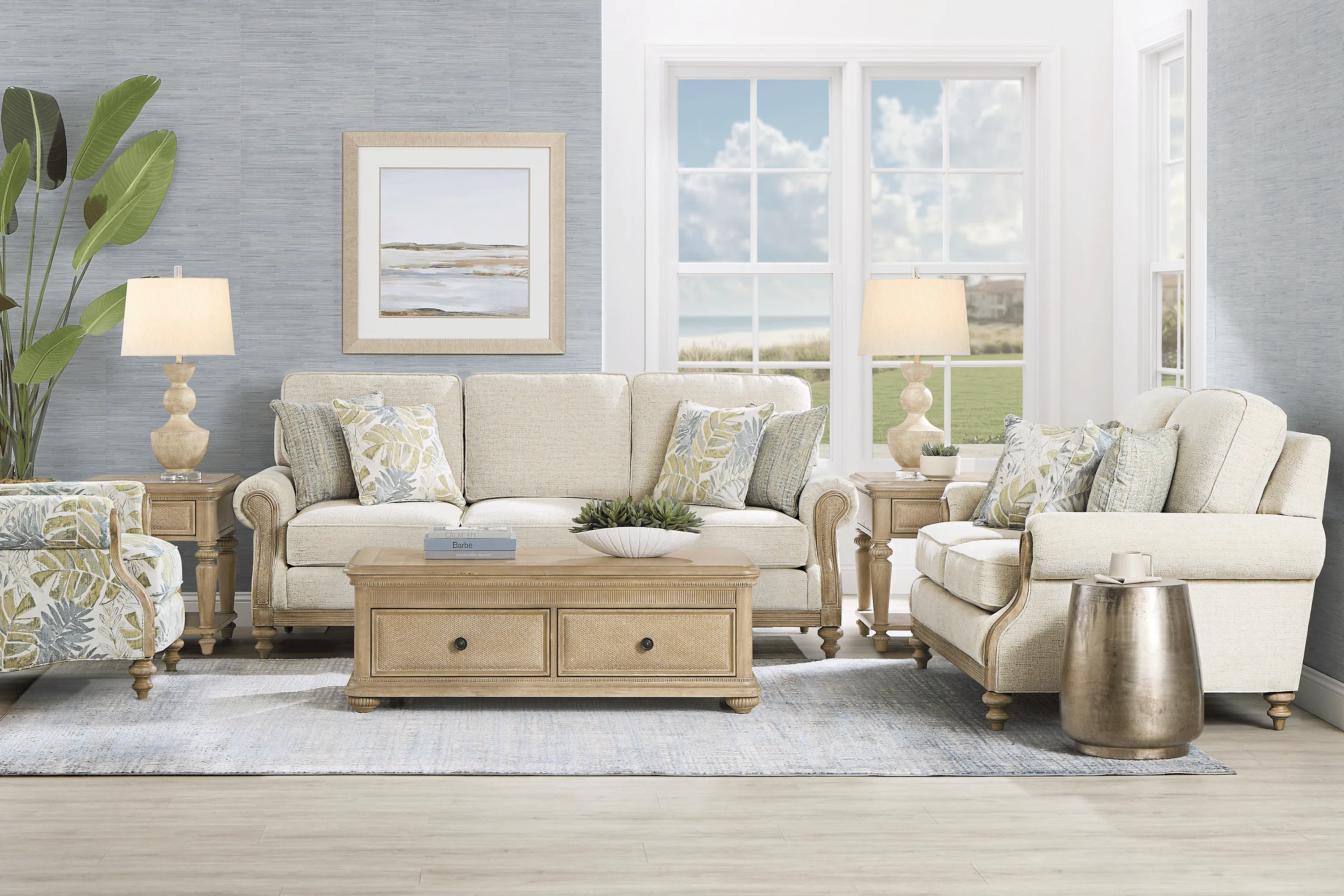 Sanibel Beige Loveseat - Image 1