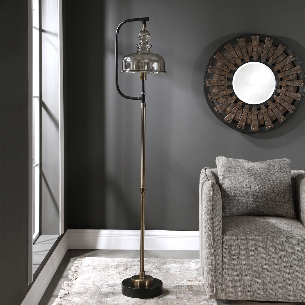 Sanjay Cave Brass Floor Lamp - Thumbnail - Image 2