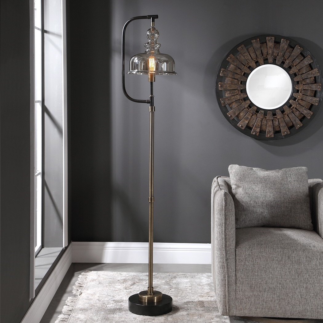 Sanjay Cave Brass Floor Lamp - Thumbnail - Image 3