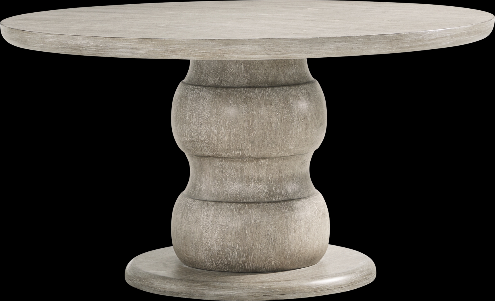 Santa Clarita Light Gray Round Dining Table - Thumbnail - Image 1