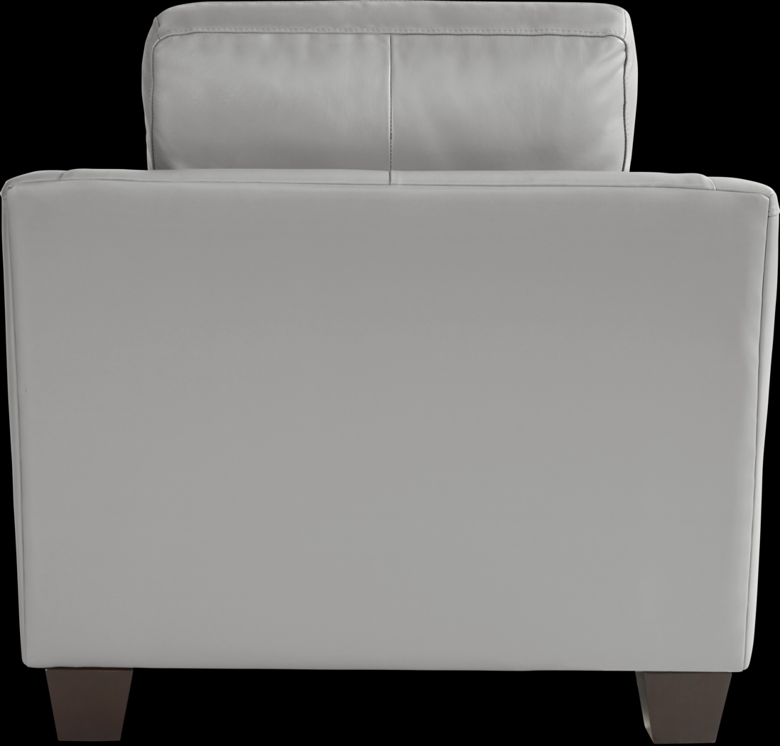 Santa Croce 3 Pc Gray Leather Living Room - Thumbnail - Image 10