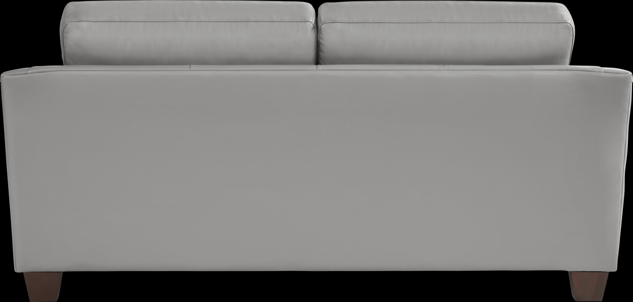 Santa Croce Gray Leather Loveseat - Thumbnail - Image 2