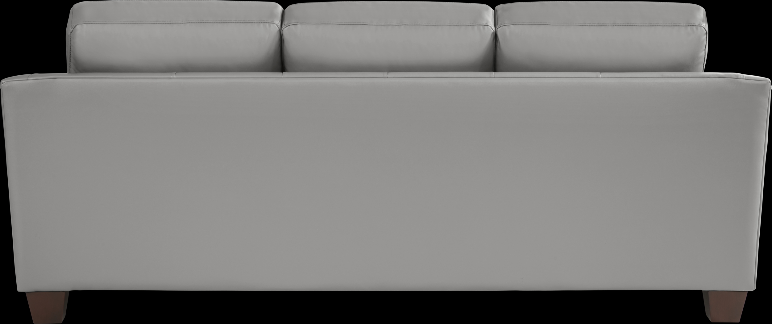 Santa Croce 3 Pc Gray Leather Living Room - Thumbnail - Image 3