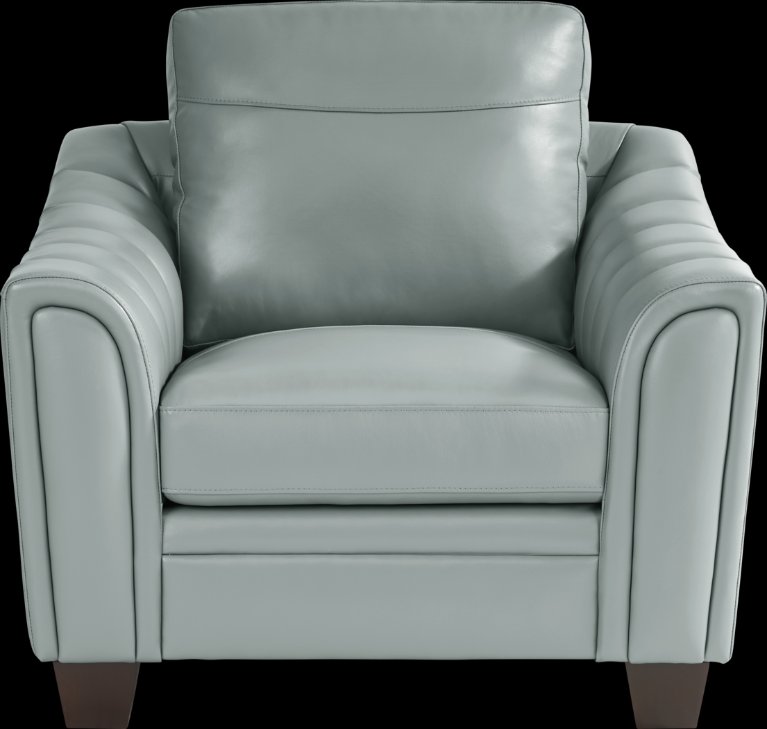 Santa Croce Mint Leather 6 Pc Living Room - Thumbnail - Image 9