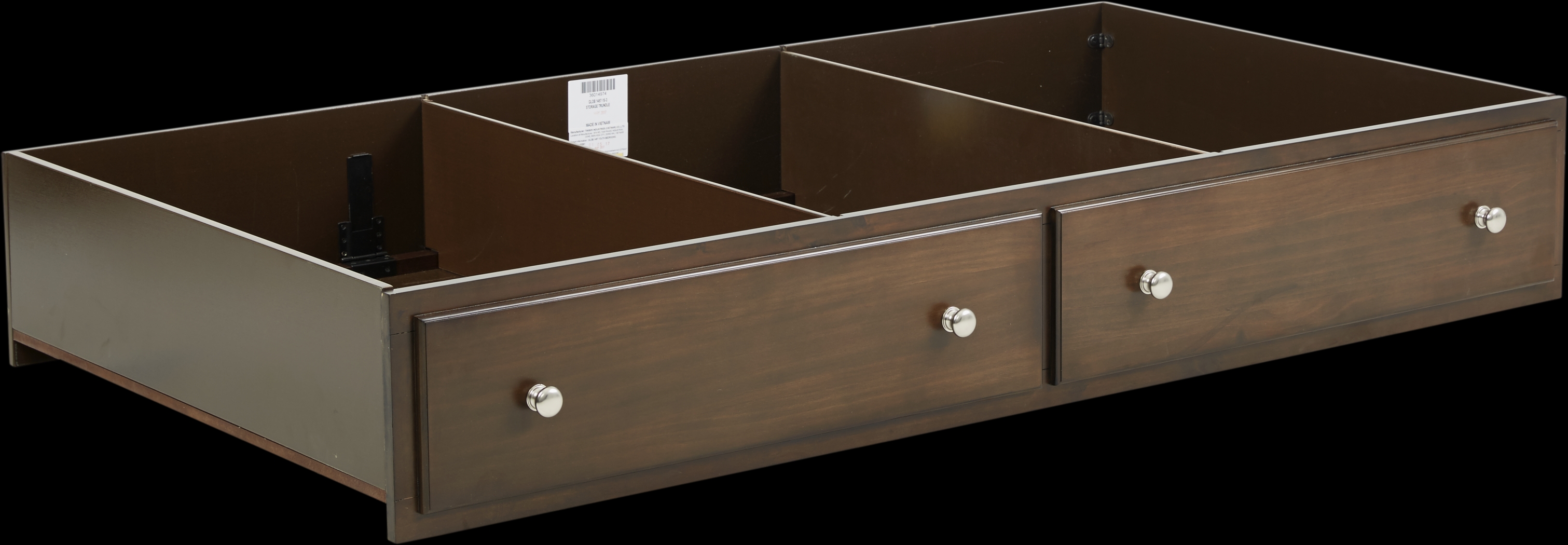 Kids Santa Cruz Brown Cherry Twin Storage Trundle - Thumbnail - Image 1