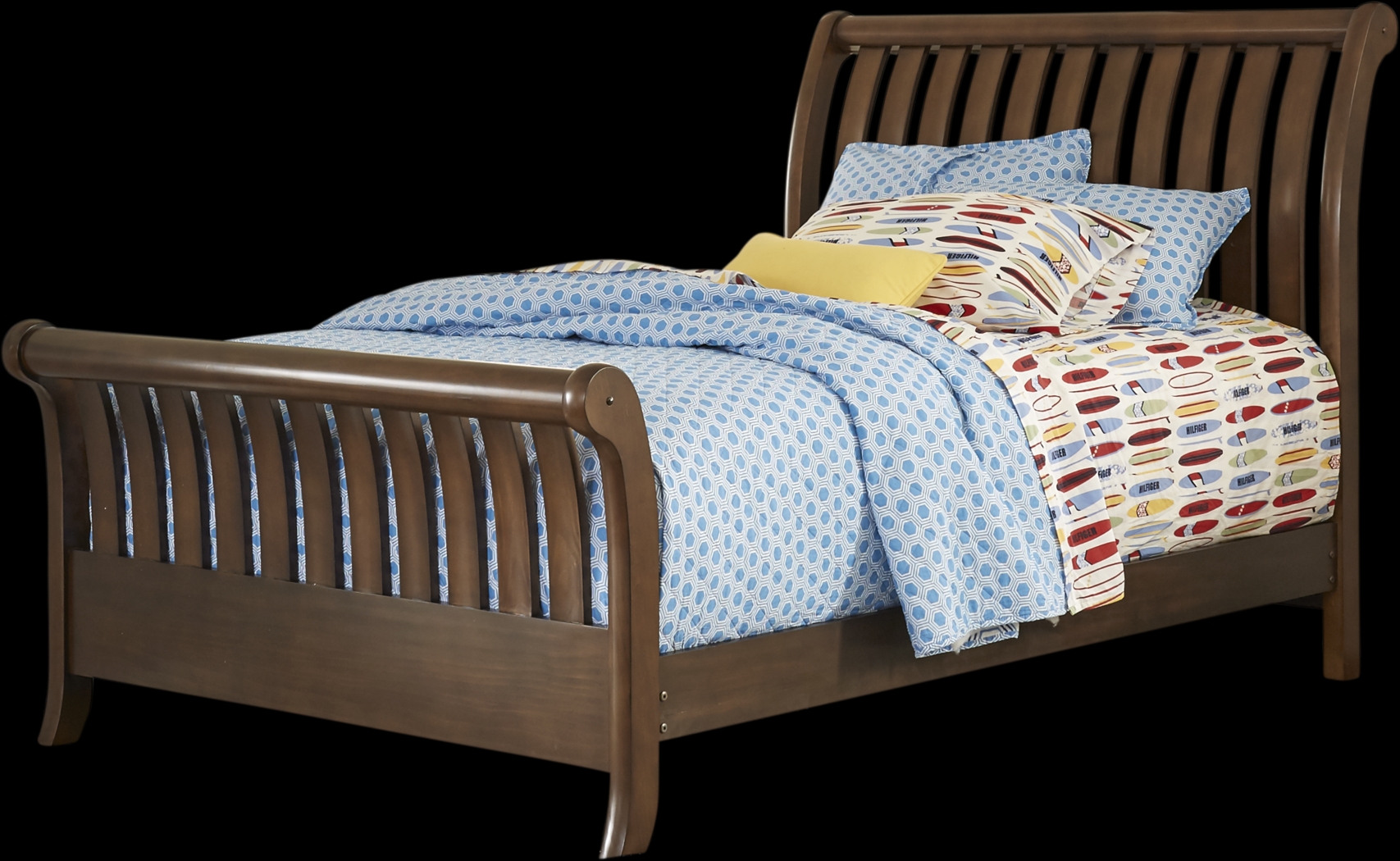 Kids Santa Cruz Cherry 3 Pc Full Sleigh Bed - Thumbnail - Image 1