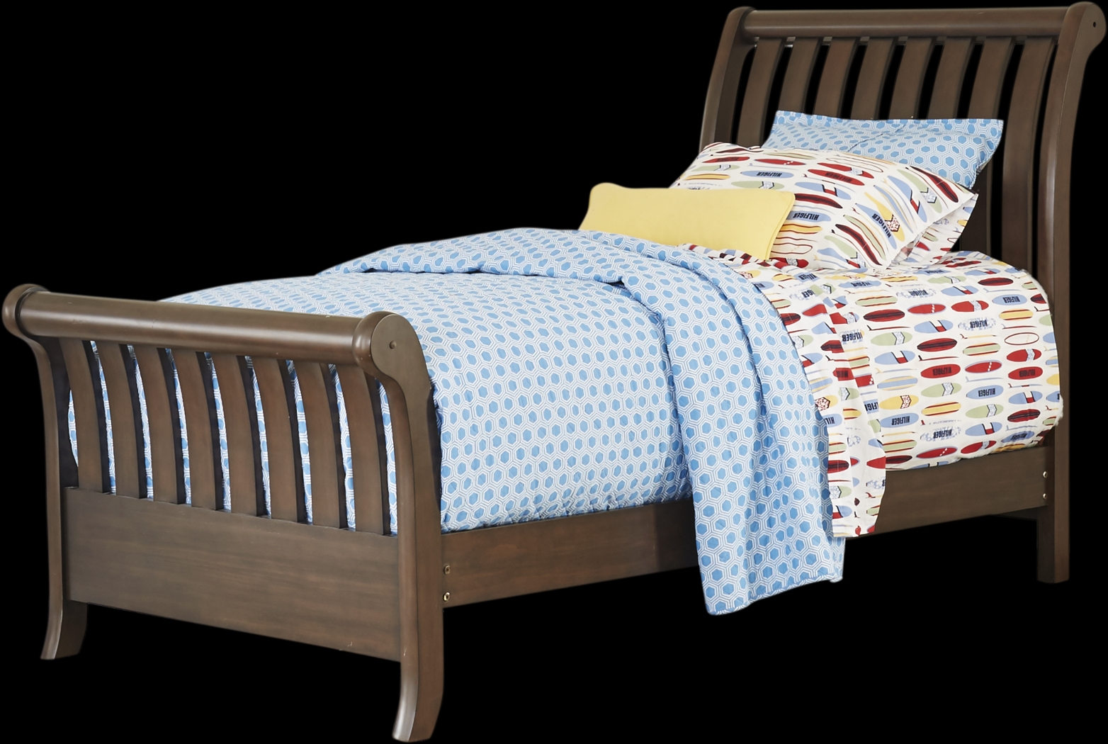 Kids Santa Cruz Cherry 3 Pc Twin Sleigh Bed - Thumbnail - Image 1