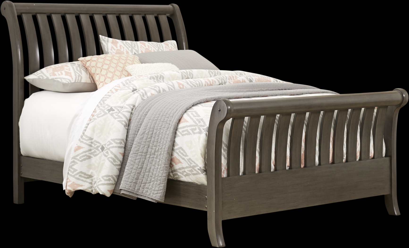 Kids Santa Cruz Gray 5 Pc Full Sleigh Bedroom - Thumbnail - Image 2