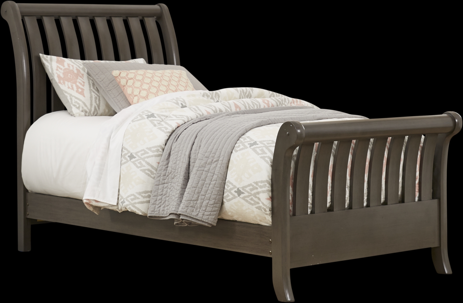 Kids Santa Cruz Gray 3 Pc Twin Sleigh Bed - Thumbnail - Image 1