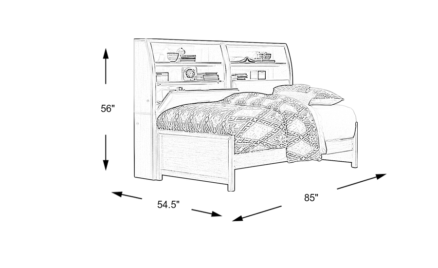 Dimension Image. Please refer to the Dimension Tab on this page for dimension details.