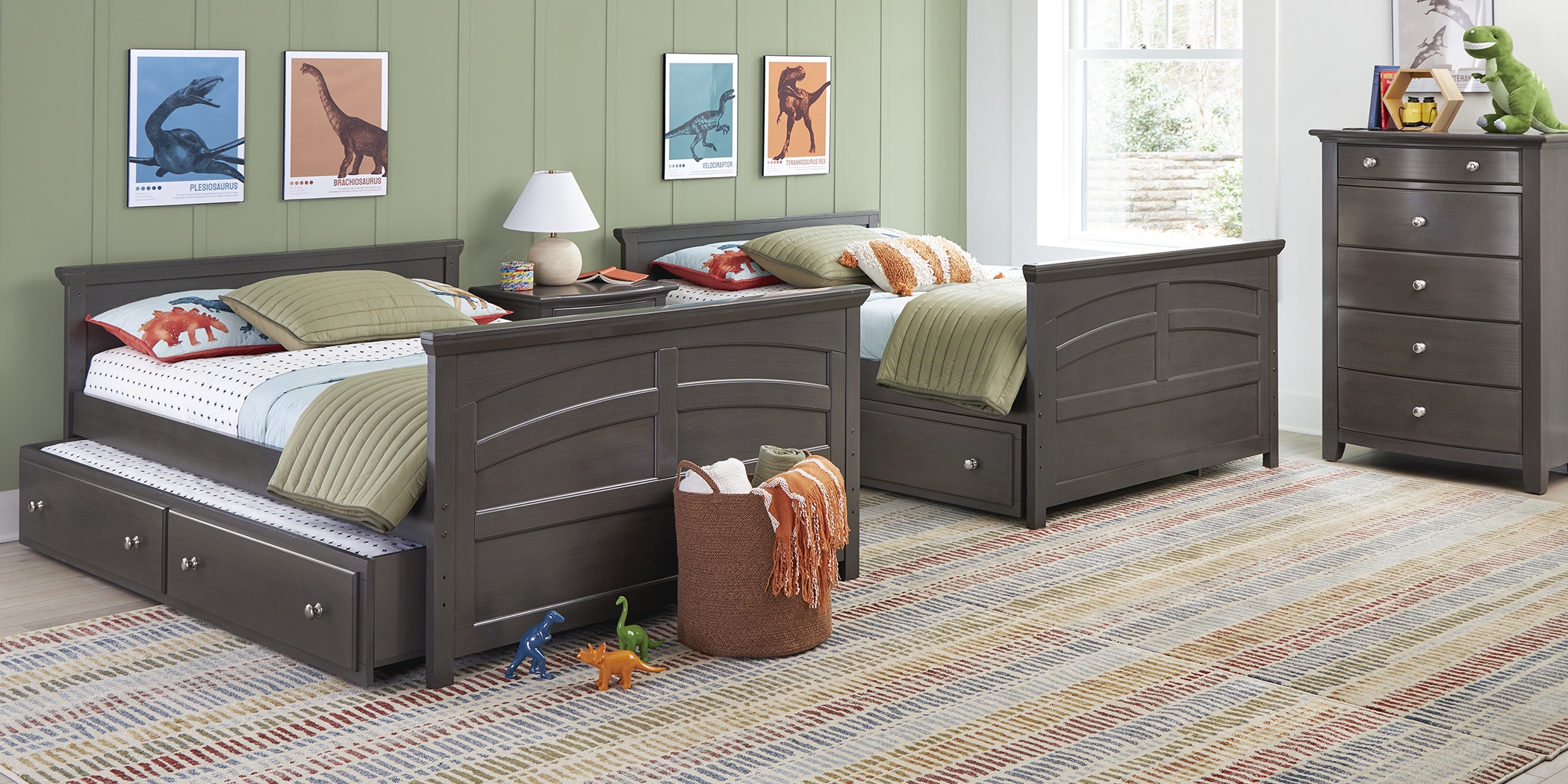 Kids Santa Cruz Gray Full/Full Bunk Bed - Thumbnail - Image 3