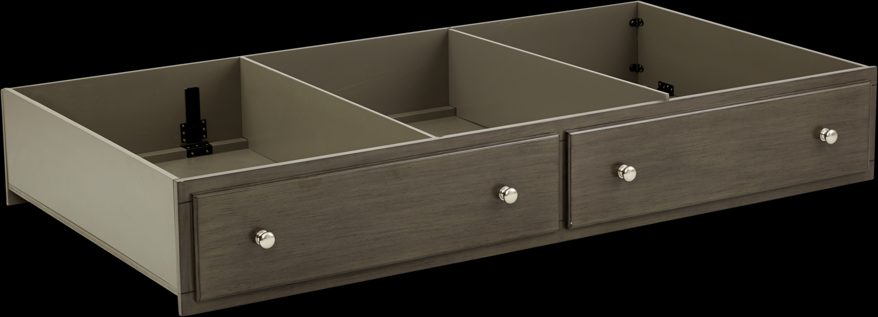 Kids Santa Cruz Gray Twin Storage Trundle - Thumbnail - Image 1