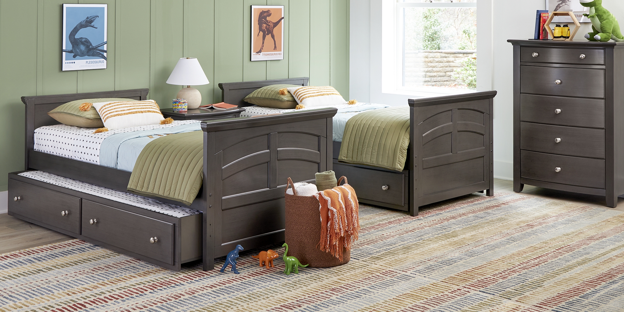 Kids Santa Cruz Gray Twin/Twin Bunk Bed - Thumbnail - Image 3