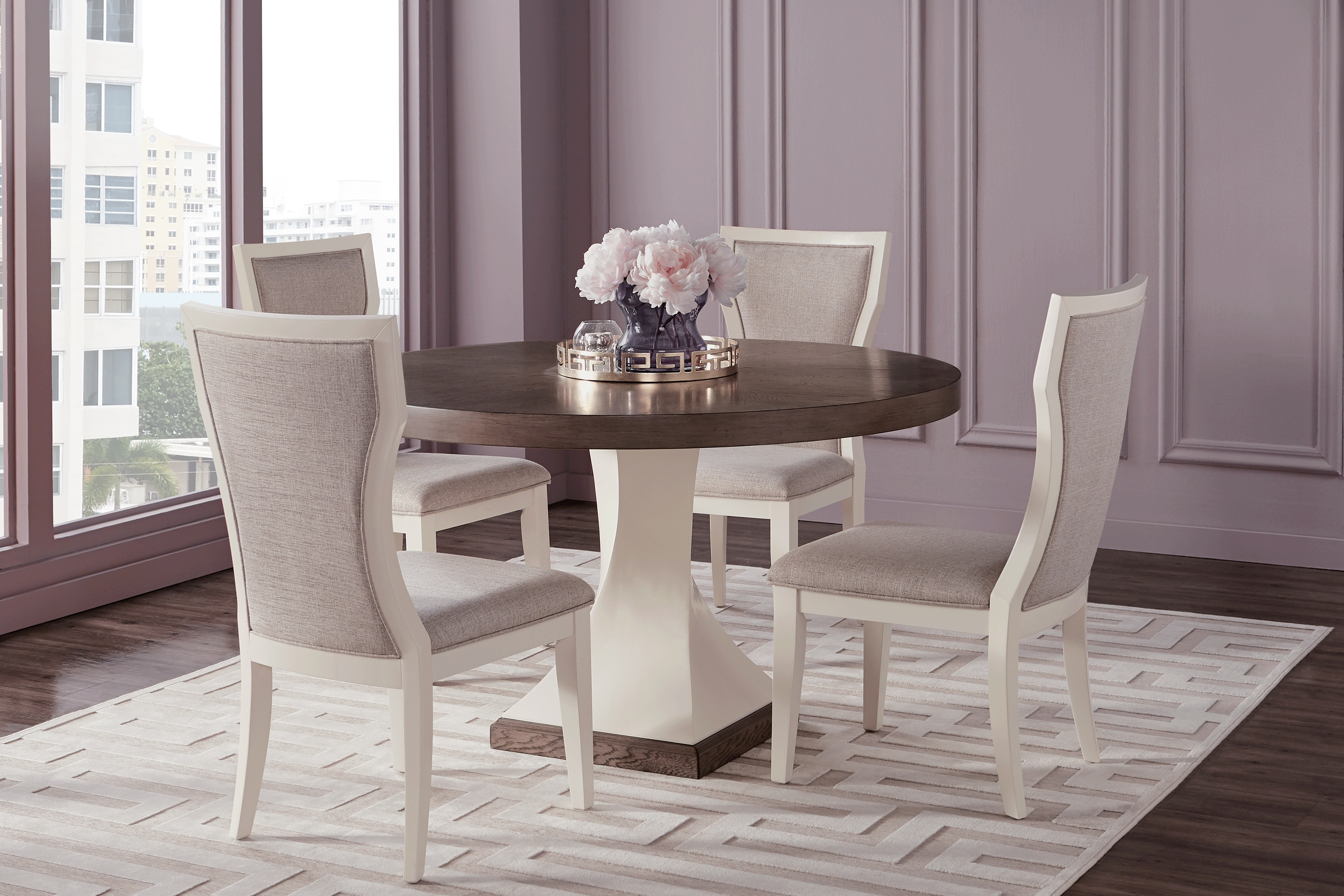 Santa Fiora White Round Dining Table - Thumbnail - Image 2