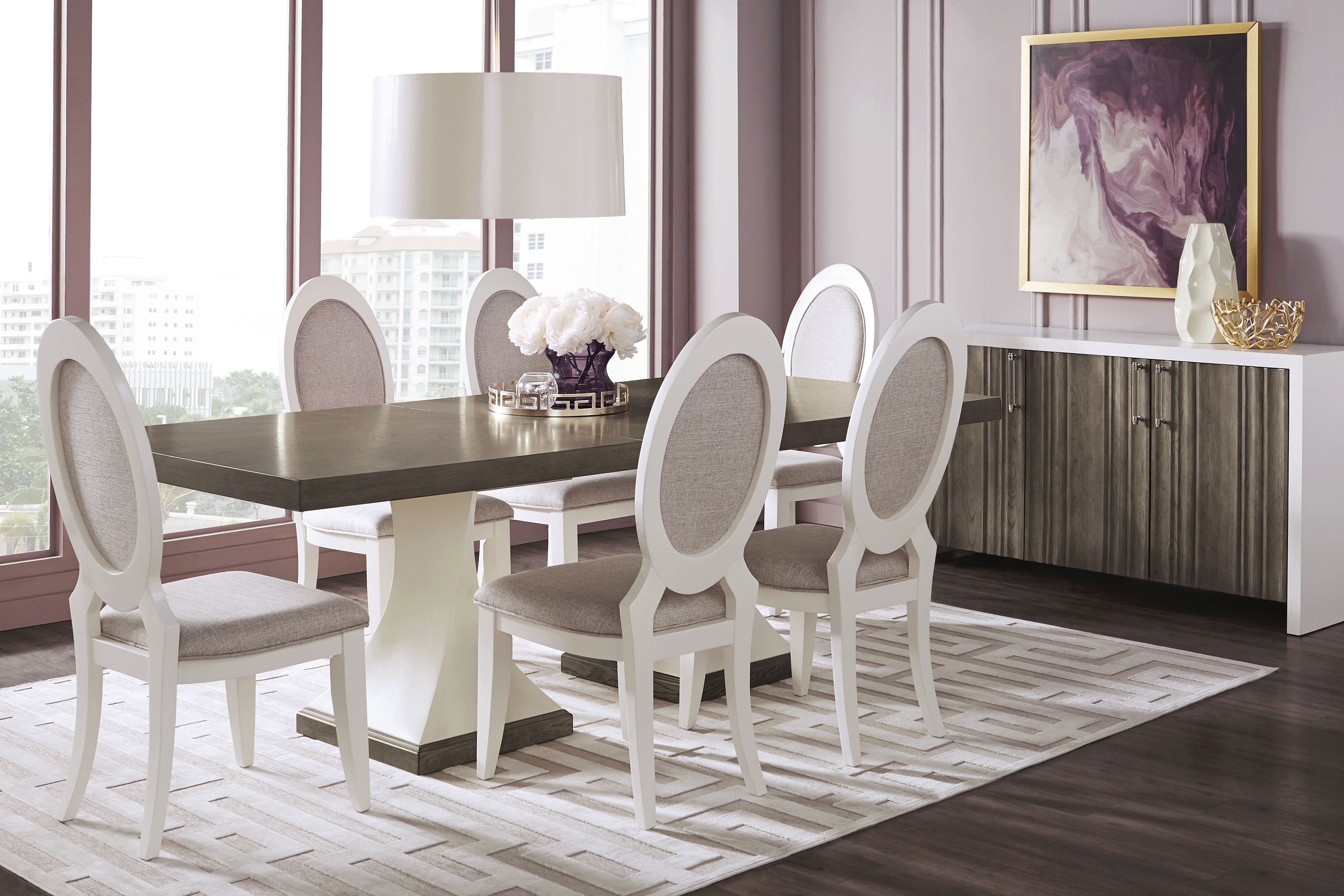 Santa Fiora White Rectangle Dining Table - Thumbnail - Image 2