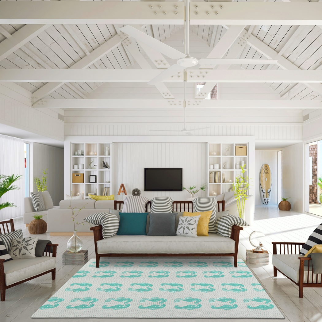 Santoli Blue 5' x 8' Rug - Thumbnail - Image 2