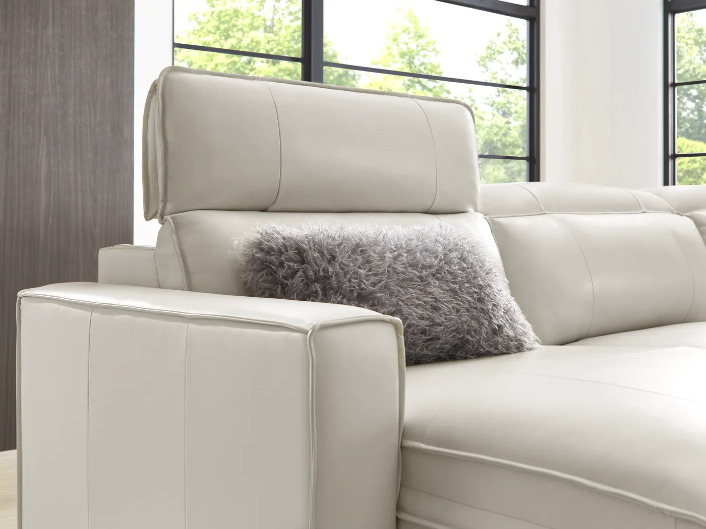 Santorini Ice Leather 3 Pc Dual Power Reclining Sectional - Image 12