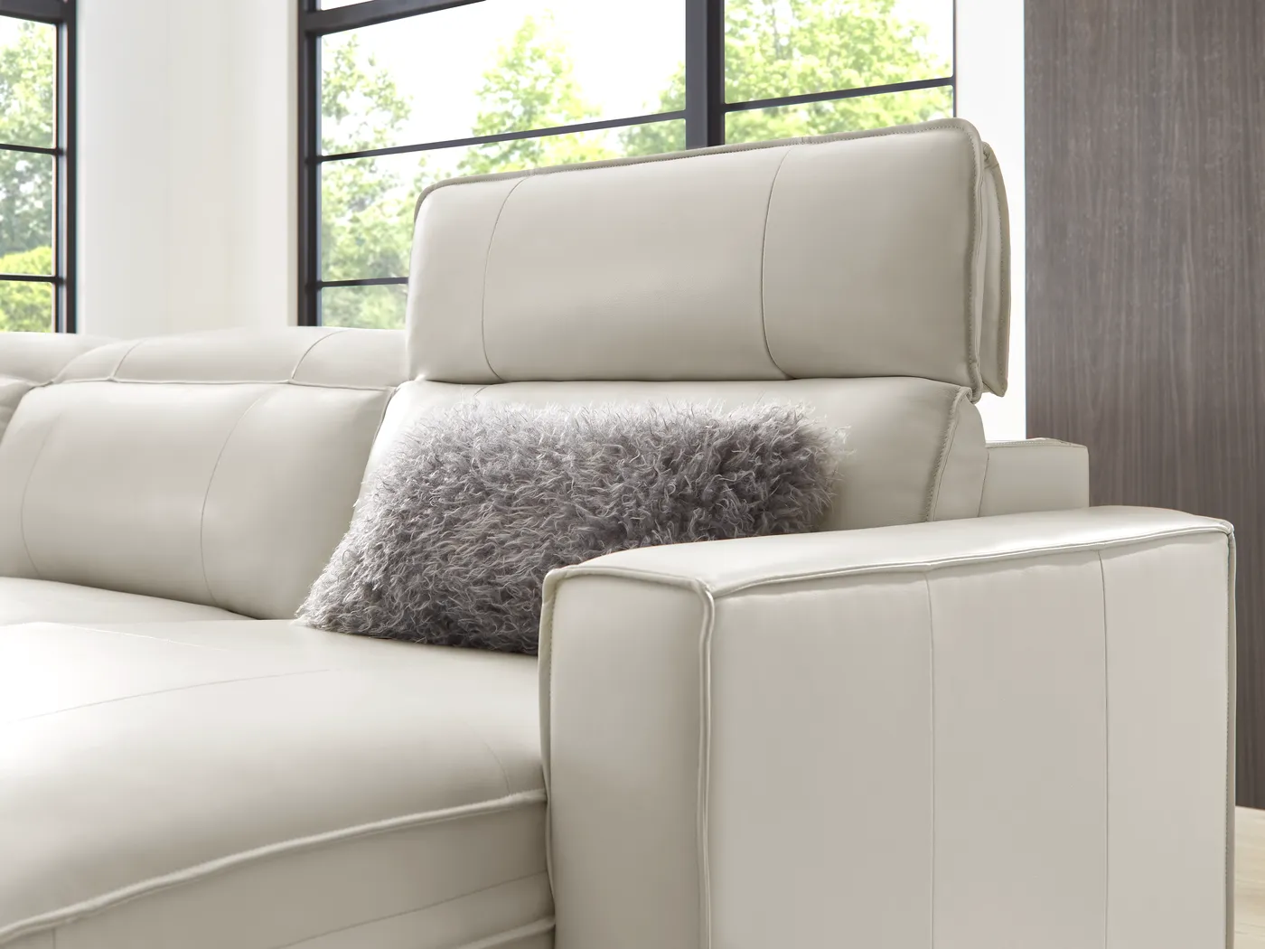 Santorini Ice Leather 6 Pc Dual Power Reclining Sectional - Thumbnail - Image 4