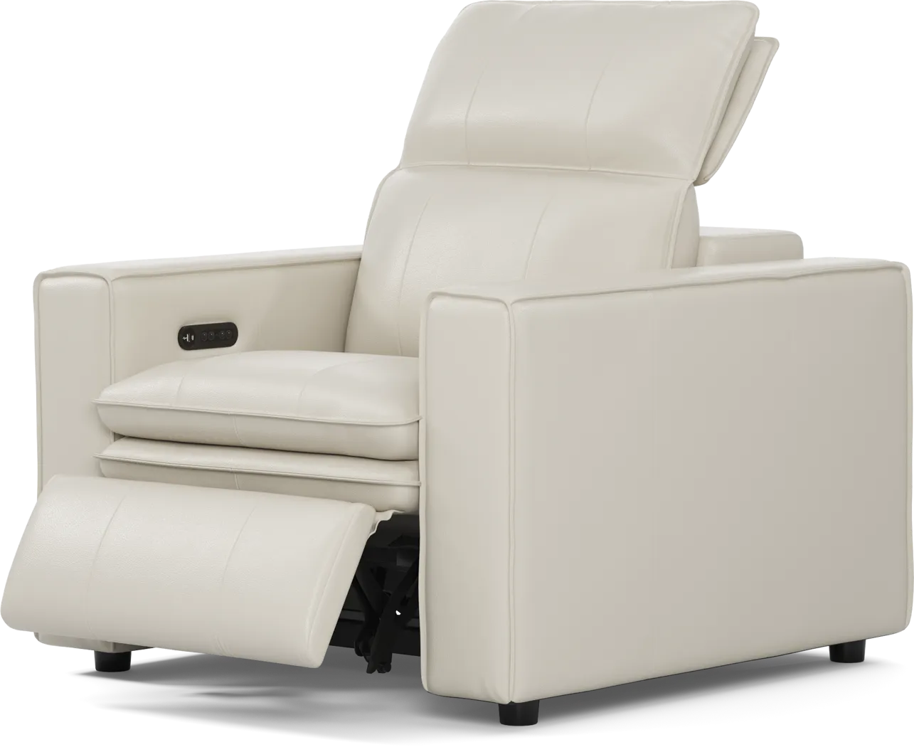 Santorini Ice Leather Dual Power Recliner - Thumbnail - Image 1