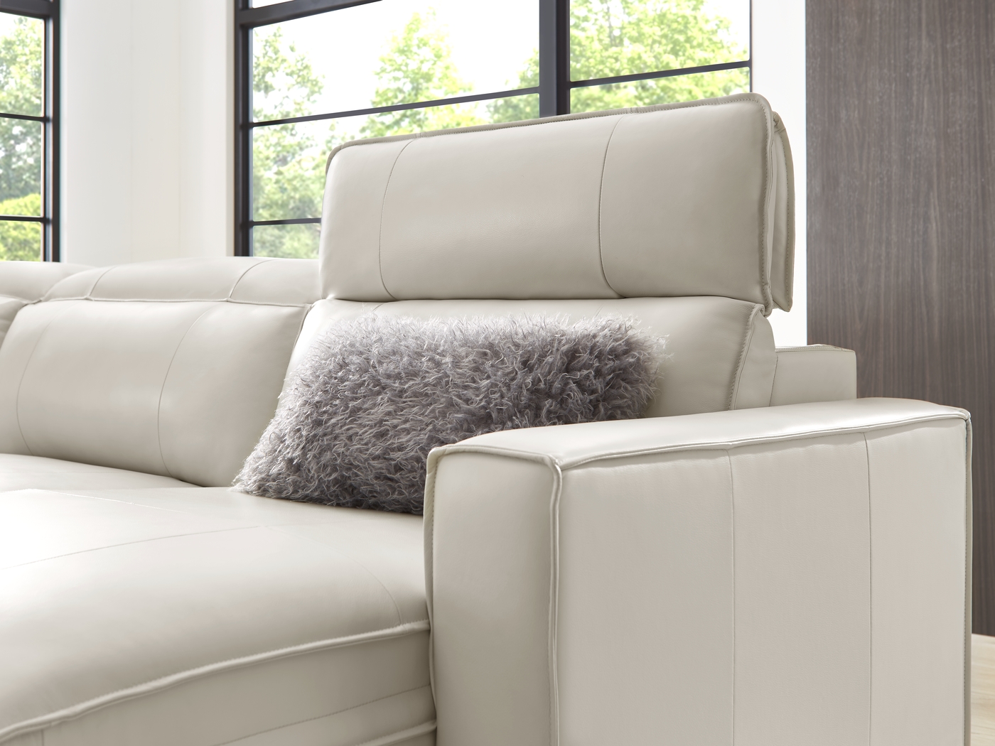 Santorini Ice Leather 6 Pc Dual Power Reclining Sectional - Thumbnail - Image 4