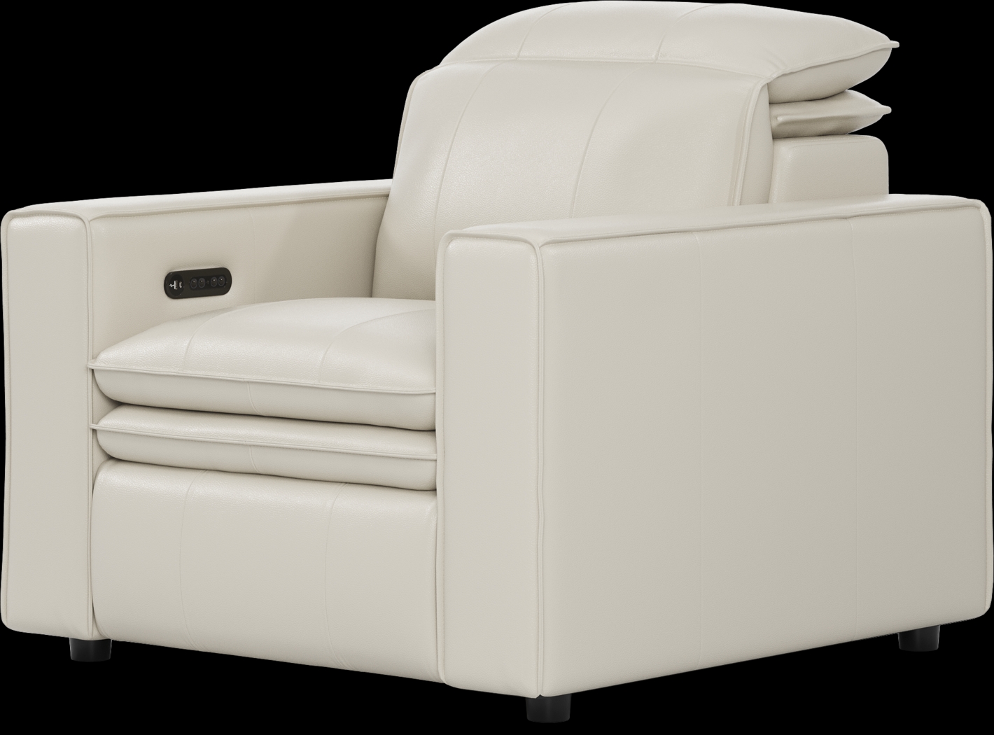 Santorini Ice Leather Dual Power Recliner - Thumbnail - Image 3