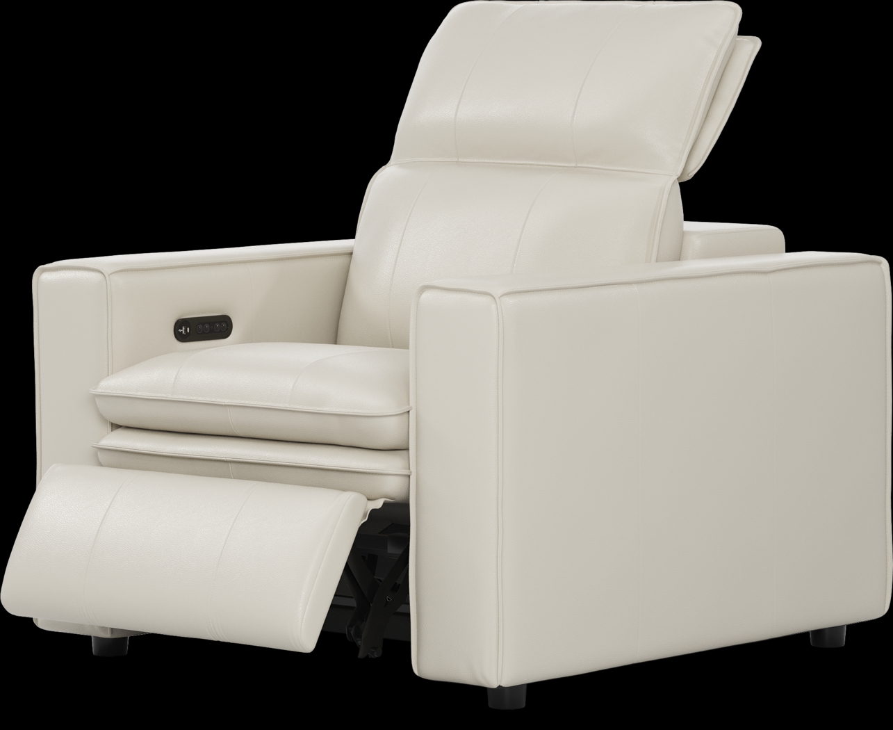Santorini Ice Leather Dual Power Recliner - Thumbnail - Image 1