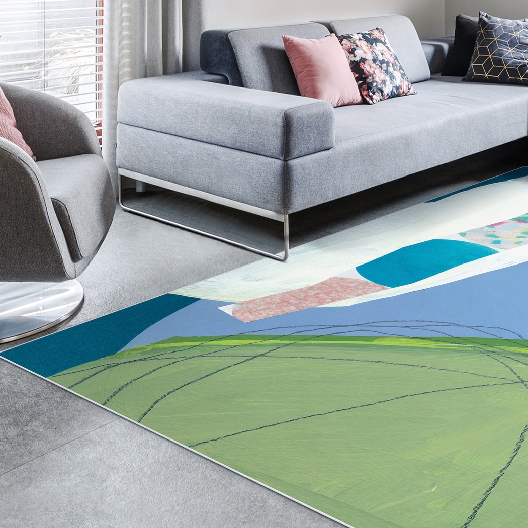 Saphir Blue 7'7 x 10'5 Rug - Thumbnail - Image 3