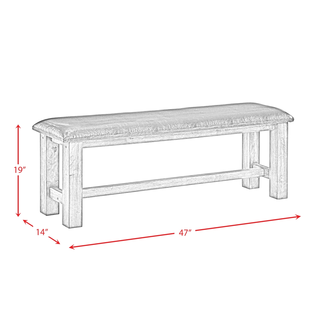 Sapling Gray Oak Bench - Thumbnail - Image 3