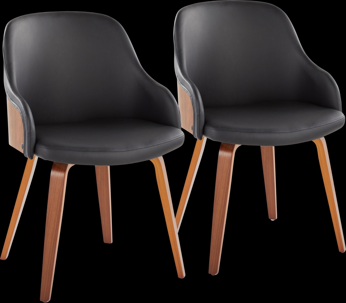 Sappington II Black Side Chair, Set of 2 - Thumbnail - Image 1