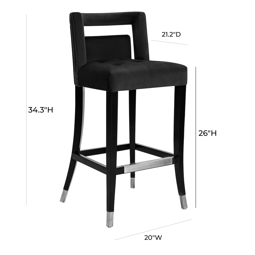 Saraelle Black Counter Height Stool - Thumbnail - Image 6