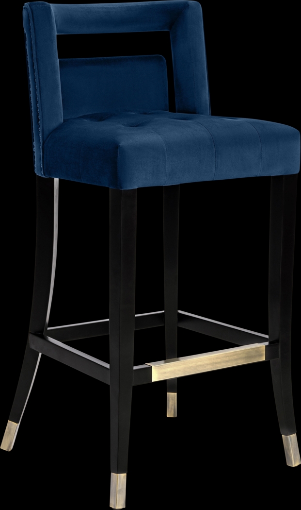 Saraelle Navy Counter Height Stool - Thumbnail - Image 1