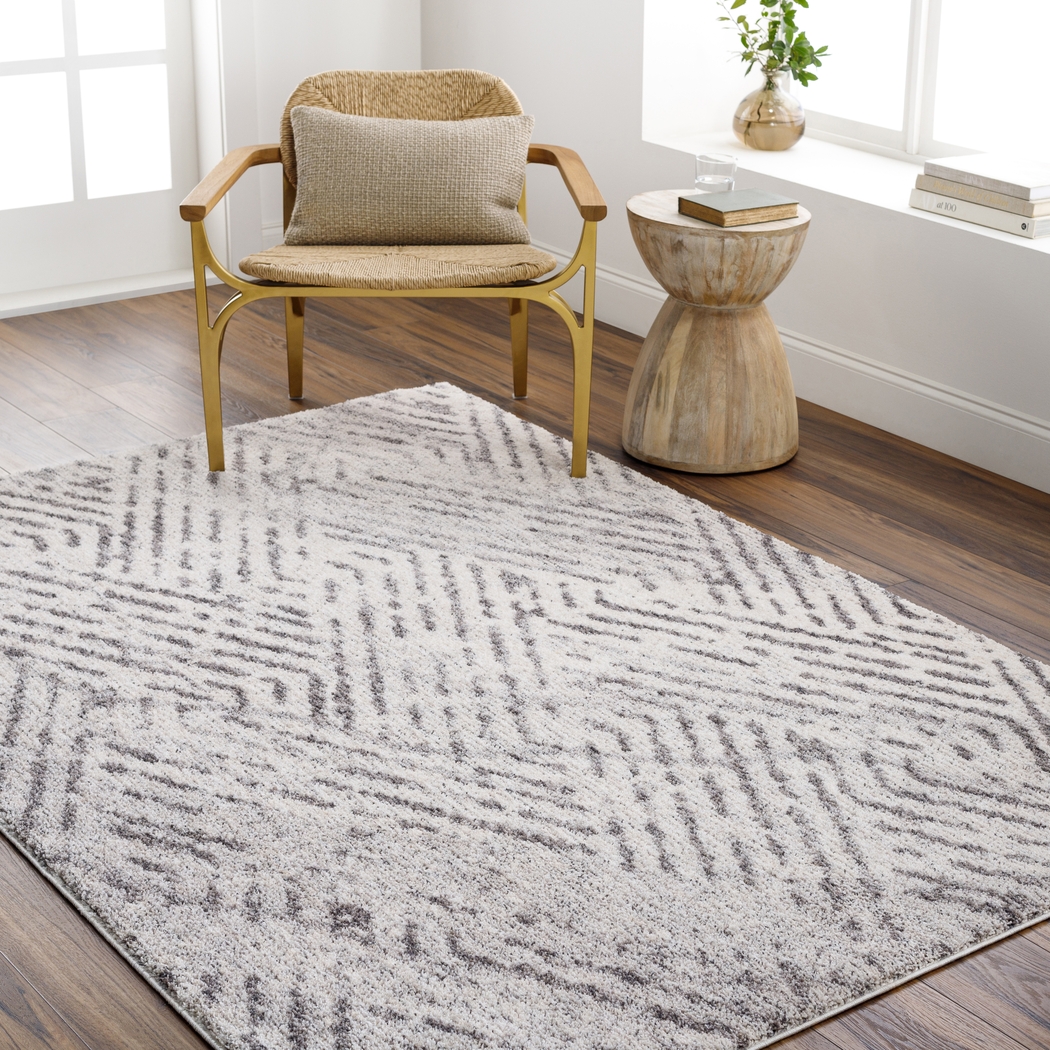 Saraf Light Gray 7'10 x 10' Area Rug - Thumbnail - Image 2