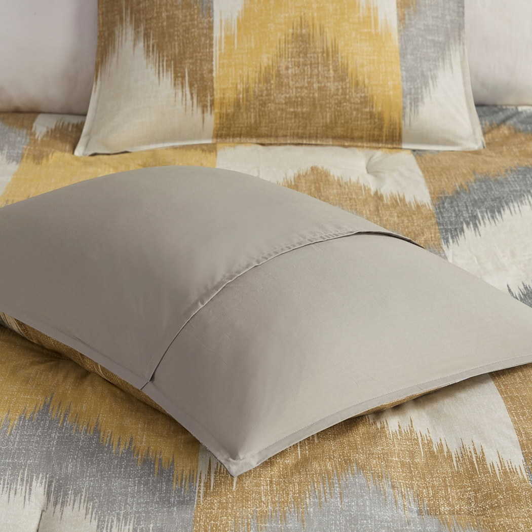 Saraia Yellow 3 pc Full/ Queen Comforter Set - Thumbnail - Image 8