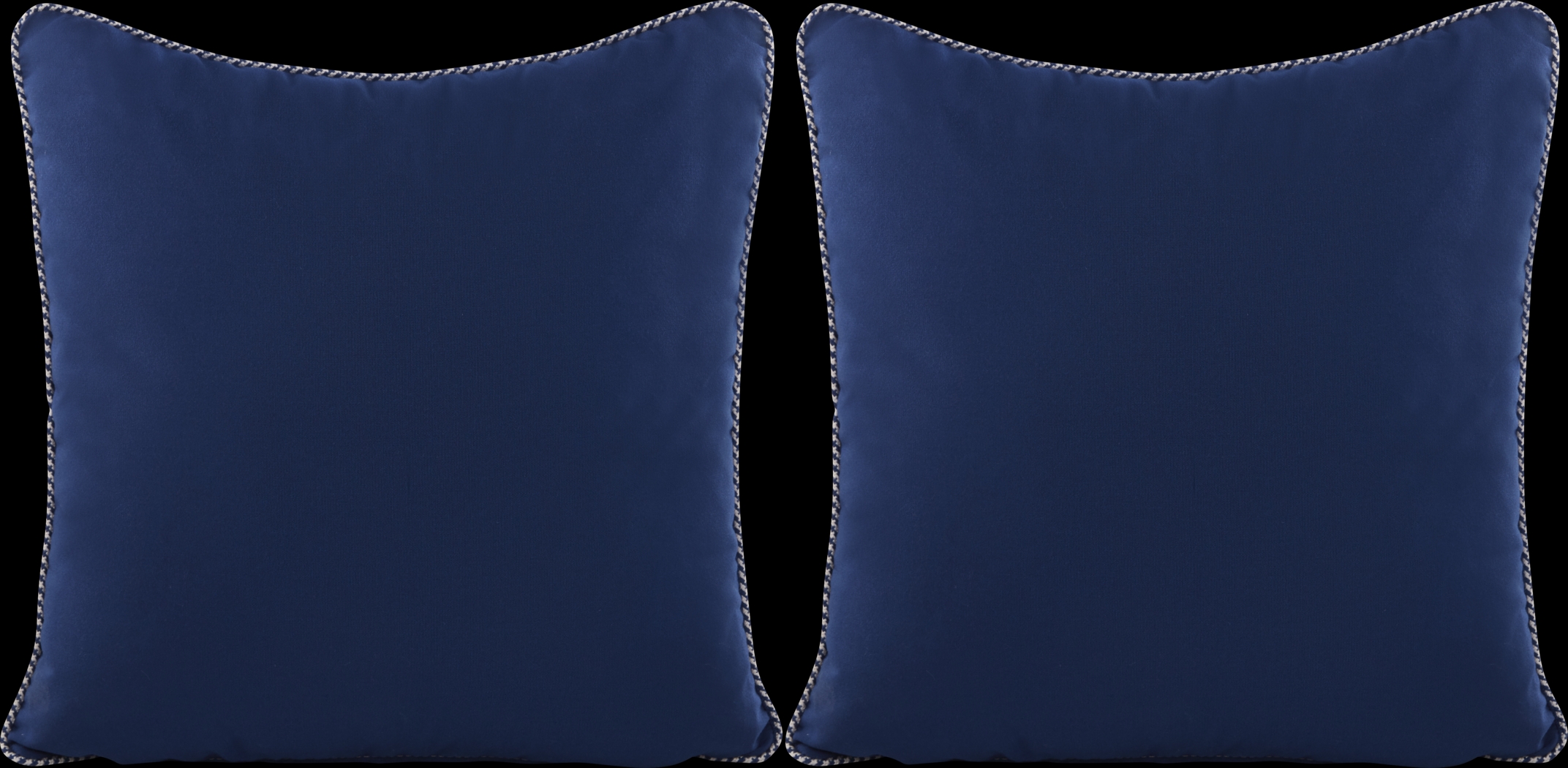 Azul Solid Navy Indoor/Outdoor Accent Pillow, Set of Two - Thumbnail - Image 1