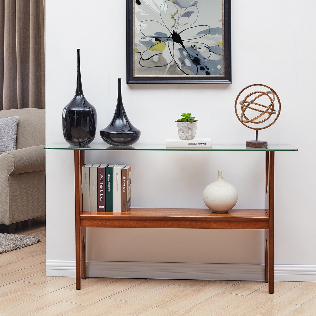 Saranac Brown Console Table - Thumbnail - Image 2