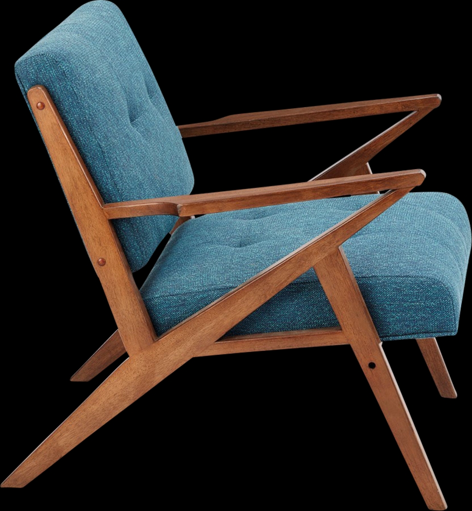 Sarann Blue Accent Chair - Thumbnail - Image 2