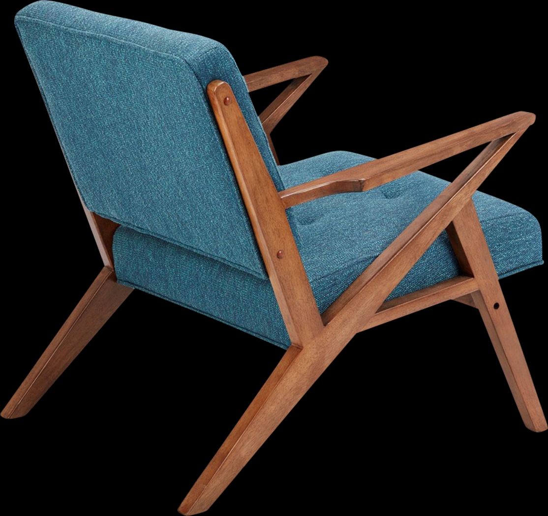 Sarann Blue Accent Chair - Thumbnail - Image 3