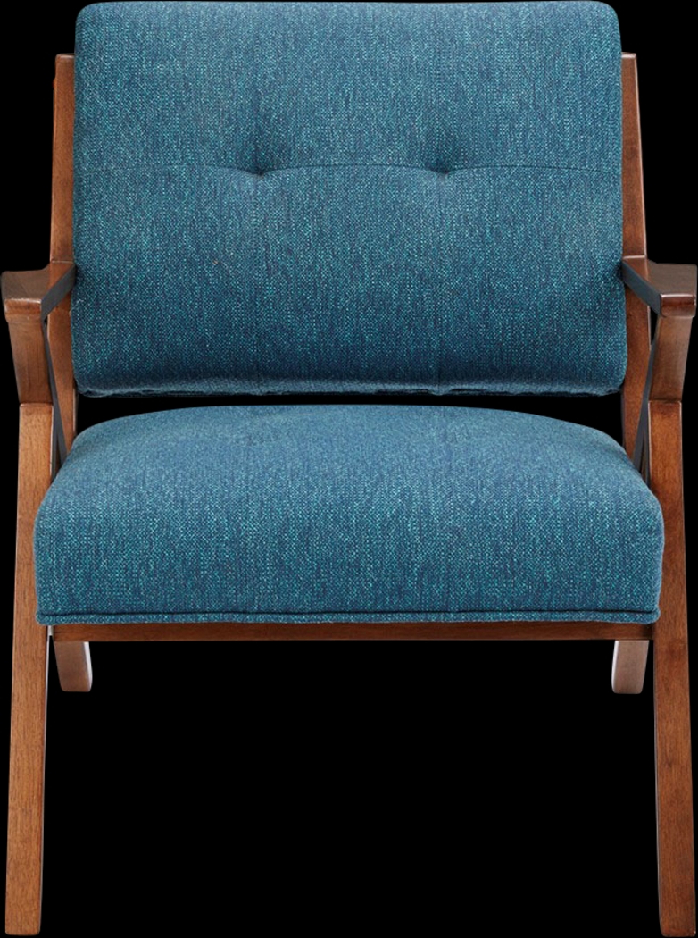 Sarann Blue Accent Chair - Thumbnail - Image 4
