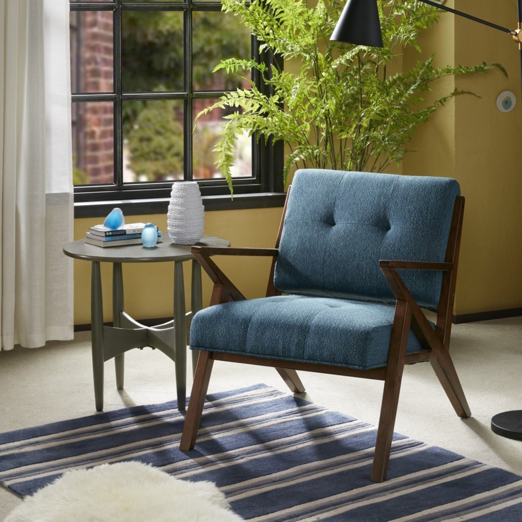 Sarann Blue Accent Chair - Thumbnail - Image 6