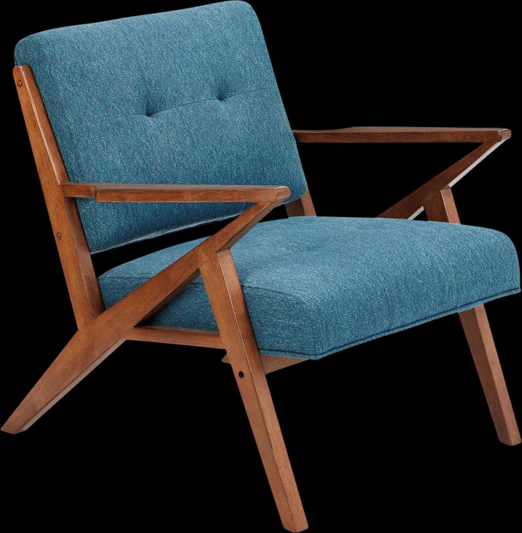 Sarann Blue Accent Chair - Thumbnail - Image 1